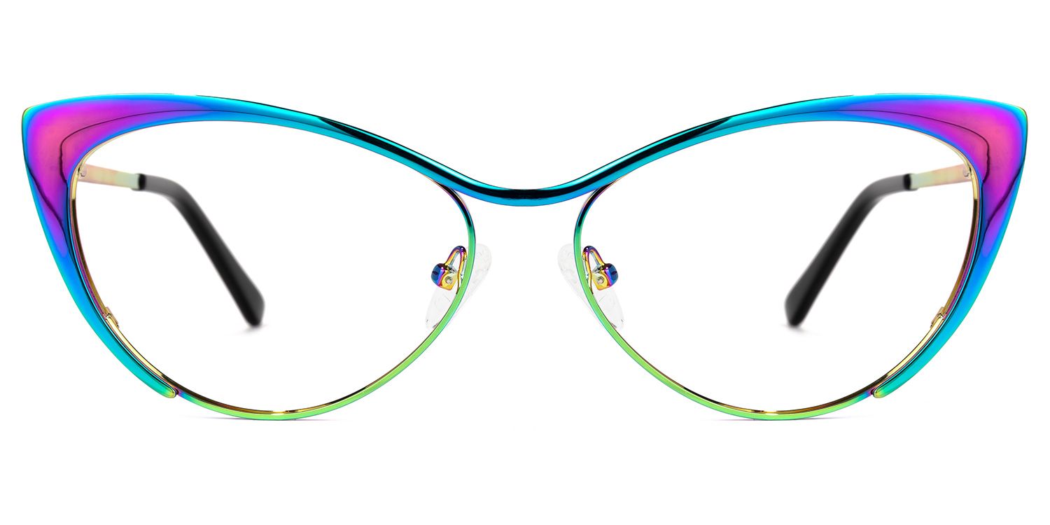 Annabelle - Funky Aurora Cat Eye Glasses | Vooglam Angle View