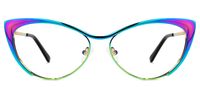 Annabelle - Funky Aurora Cat Eye Glasses | Vooglam Angle View