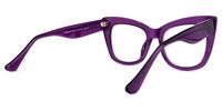 Escobar - Bold Statement Purple Cat-Eye Glasses | Vooglam Side View
