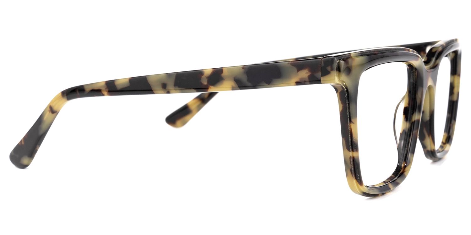 Chelsie - Rectangle Tortoise Eyeglasses by Vooglam - Product View 4