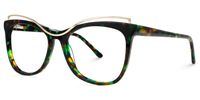 Renata - Square Floral Eyeglasses | Vooglam Front View