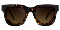 Square Tortoise Sunglasses | Vooglam.com Angle View