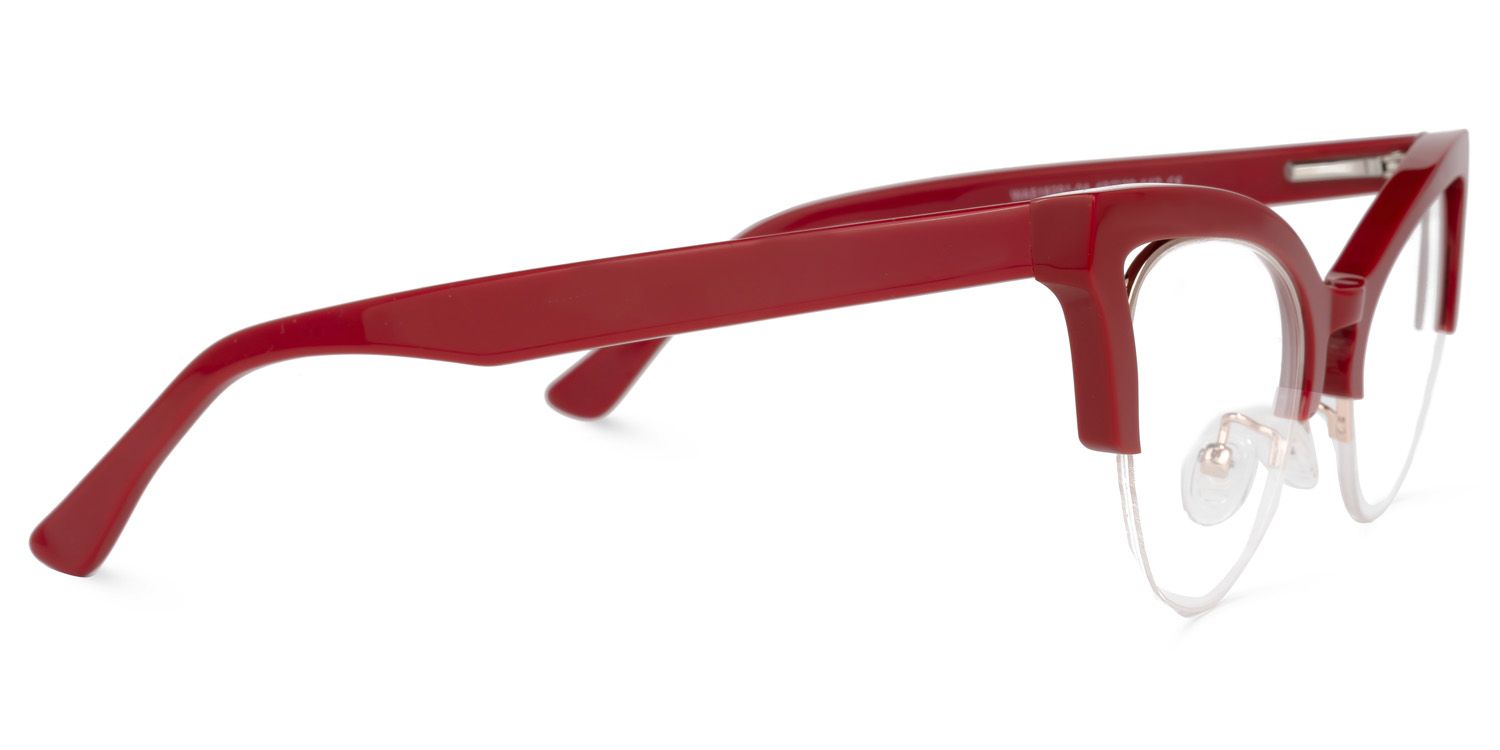 Drayton - Cat Eye Red Eyeglasses | Vooglam 4