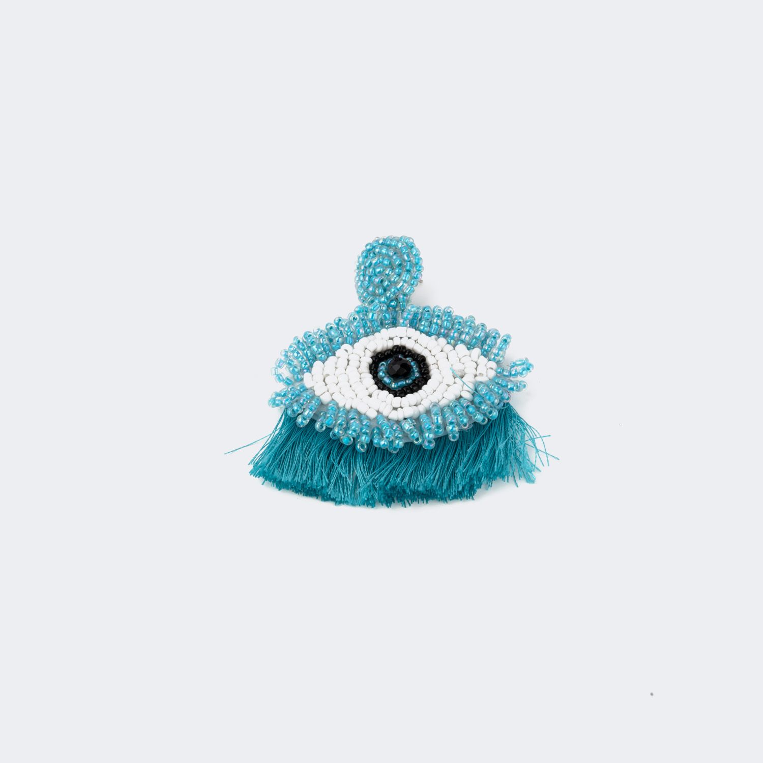 Evil Eye Pierced Earrings | Vooglam.com Side View