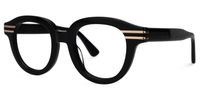 Round Black Eyeglasses | Vooglam.com Front View