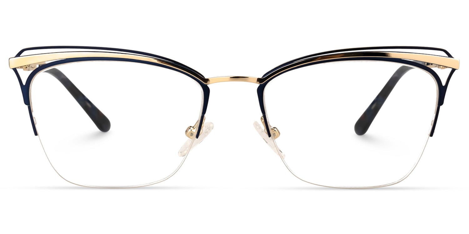 

Krista - Browline Blue Eyeglasses