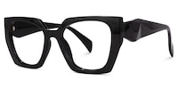 Guadalupe - Square Black Eyeglasses - 3