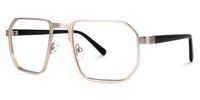 Square Gold Eyeglasses | Vooglam.com Front View