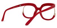 Fredia - Red and Gold Details Avant-Garde Glasses | Vooglam Side View