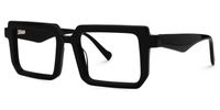 Cassiel - Rectangle Black Eyeglasses | Vooglam Front View
