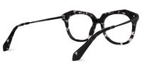 Geometric Dark/Tortoise Eyeglasses | Vooglam.com Side View