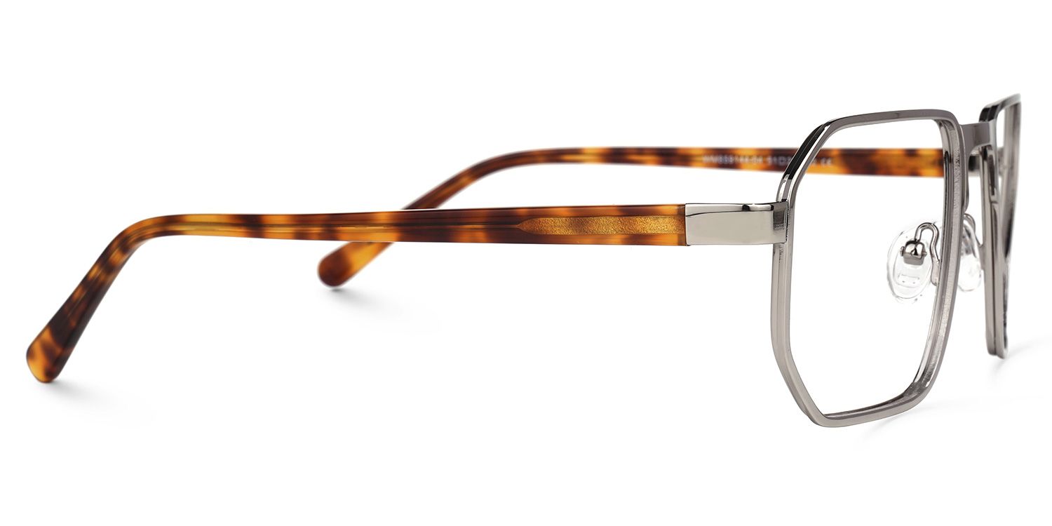 Square Grey Eyeglasses | Vooglam.com 4