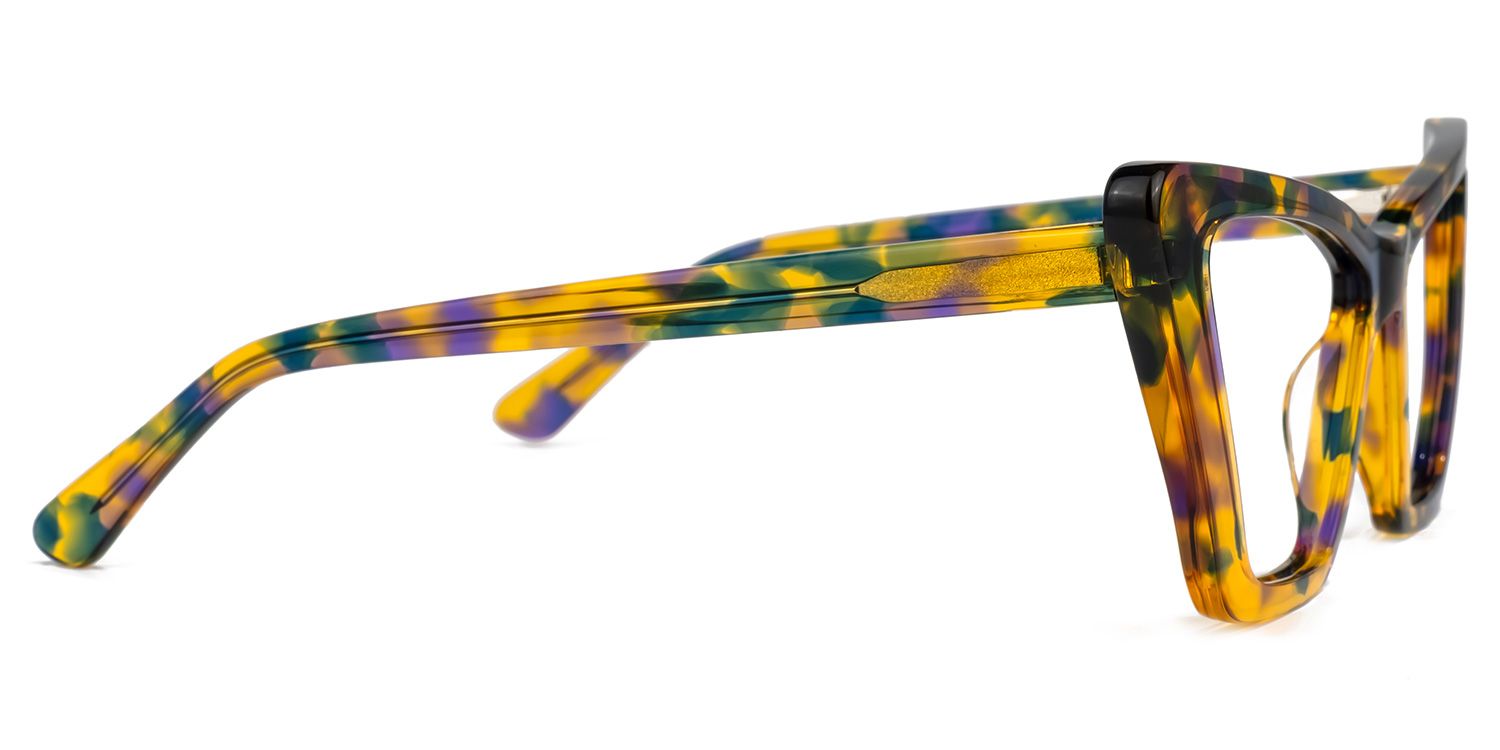 Khin - Cat Eye Green/Floral Eyeglasses | Vooglam 4