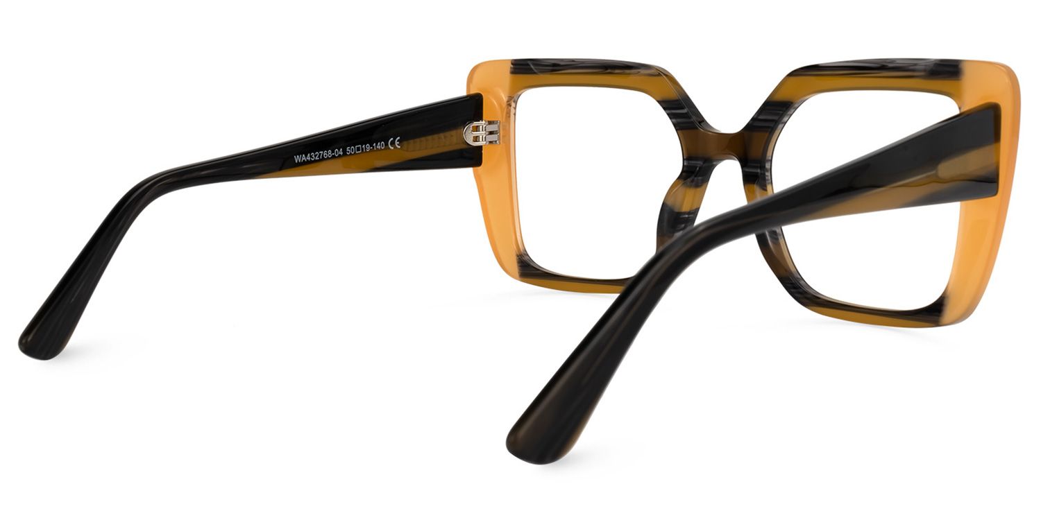 Giuseppina - Square Medium/Yellow Eyeglasses | Vooglam Side View