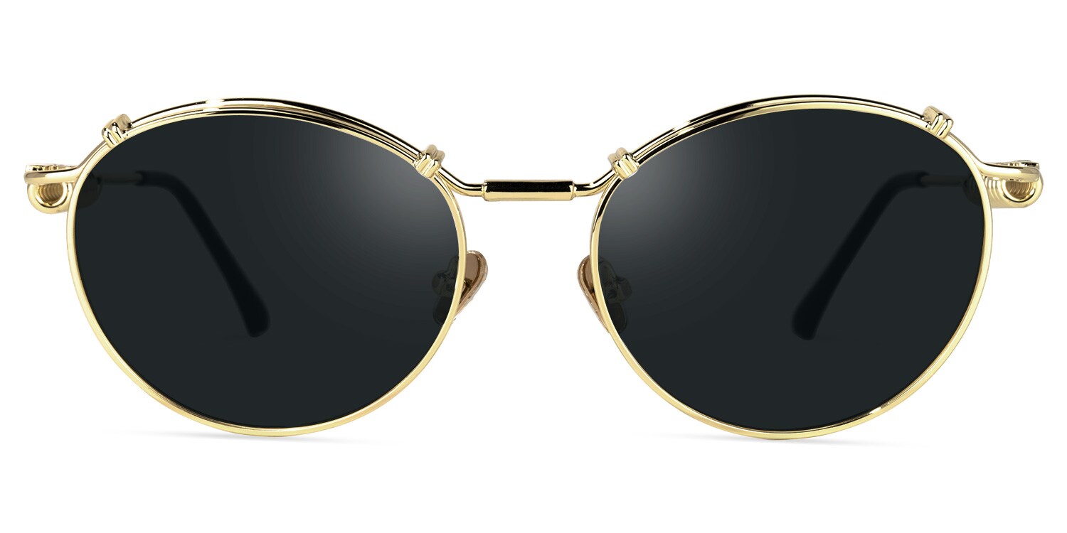 

Tijuana - Round Gold Sunglasses