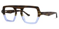 Singh - Geometric Tortoise Eyeglasses | Vooglam Front View