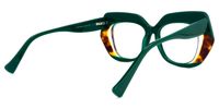 Geometric Green Eyeglasses | Vooglam.com Side View