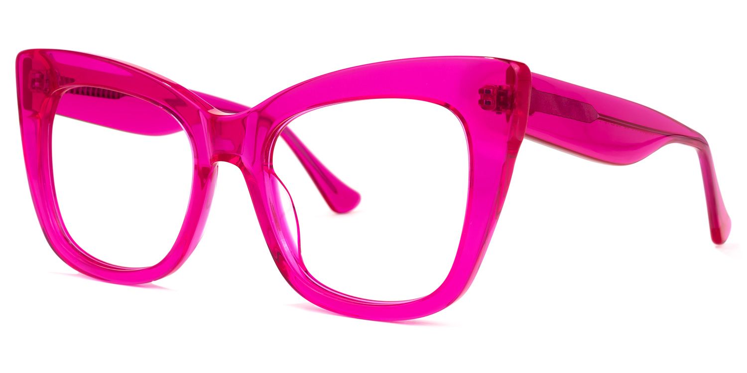 Escobar - Striking Hot Pink Eyeglasses Frames | Vooglam Front View