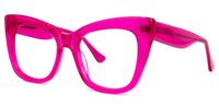 Escobar - Striking Hot Pink Eyeglasses Frames | Vooglam Front View