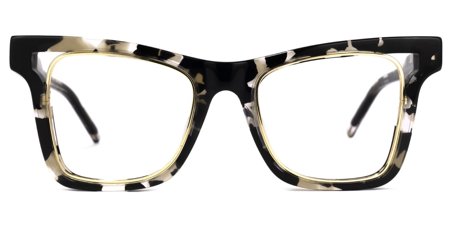 Efrain - Rectangle Tortoise Eyeglasses | Vooglam Angle View