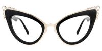 Magdaleno - Cat Eye Black Eyeglasses | Vooglam Angle View