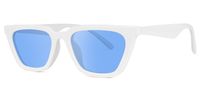 Cat Eye White Sunglasses | Vooglam.com Front View
