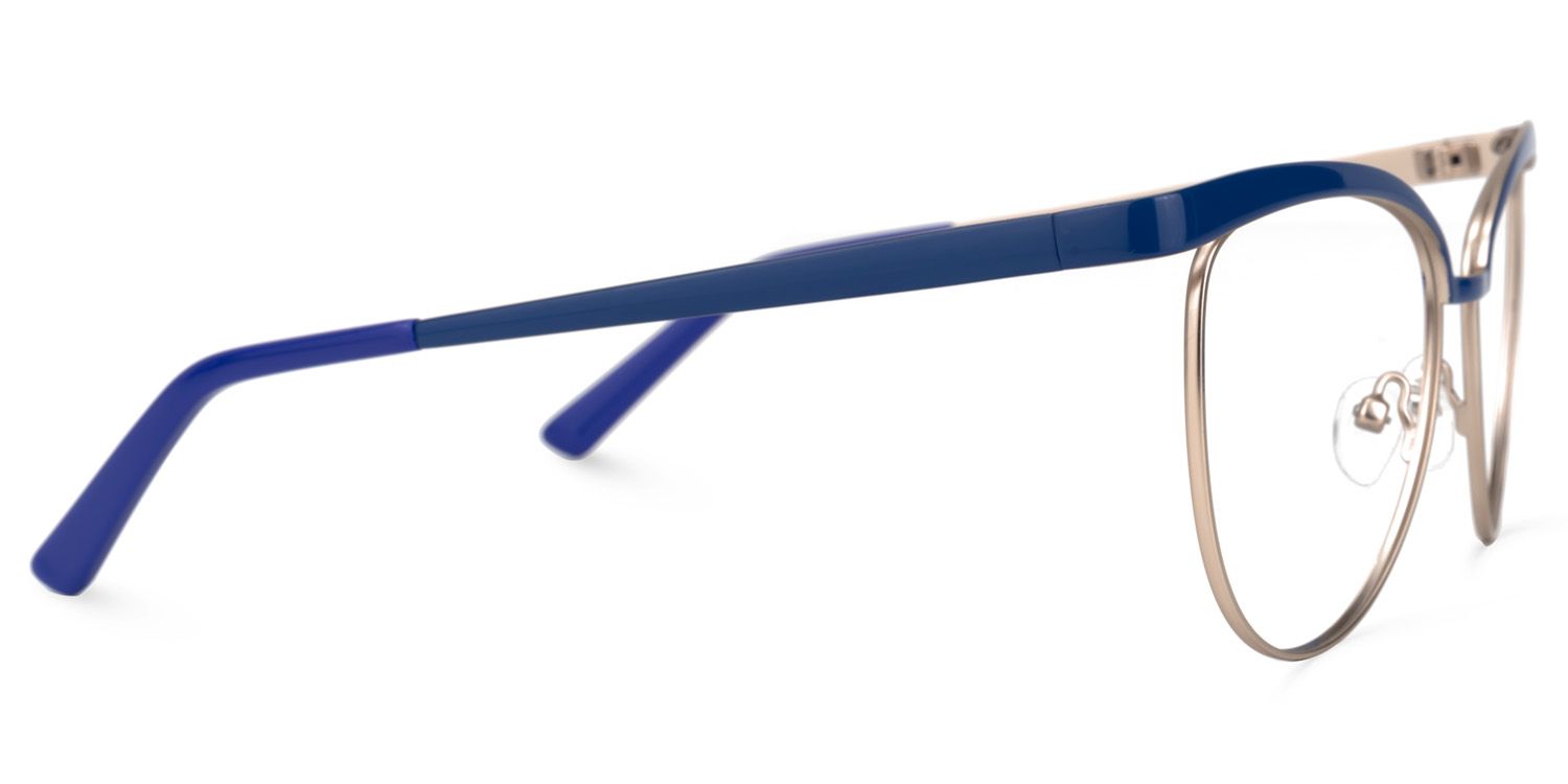Browline Blue Eyeglasses | Vooglam.com 4