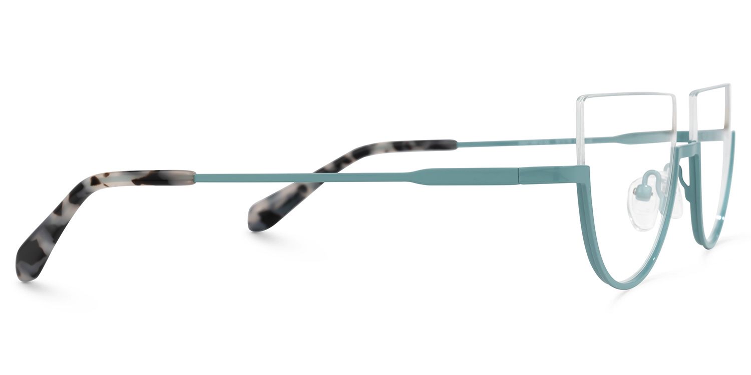 Migdalia - Geometric Blue Eyeglasses | Vooglam 4