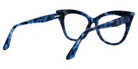 Cat Eye Blue Eyeglasses | Vooglam.com Side View