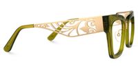 Vaughn - Aviator green Eyeglasses | Vooglam 