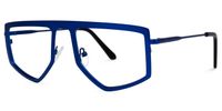 Lopez - Aviator Blue Eyeglasses | Vooglam Front View
