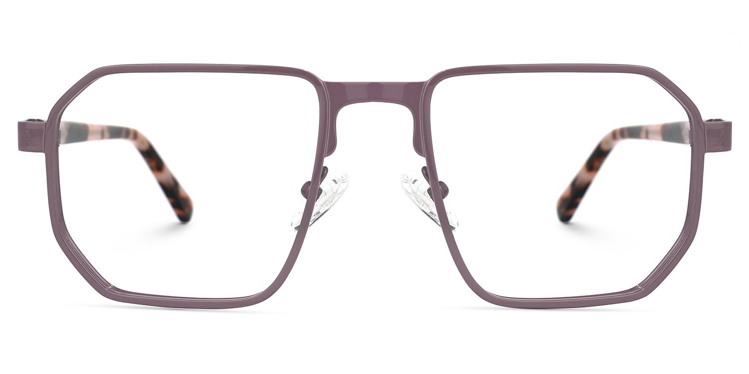 Square Purple Eyeglasses | Vooglam.com Angle View