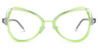 Geometric Green Eyeglasses | Vooglam.com Angle View