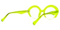 Thompson - Round Green Eyeglasses | Vooglam Side View