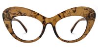 Duquette - Oval Pattern Eyeglasses | Vooglam Angle View