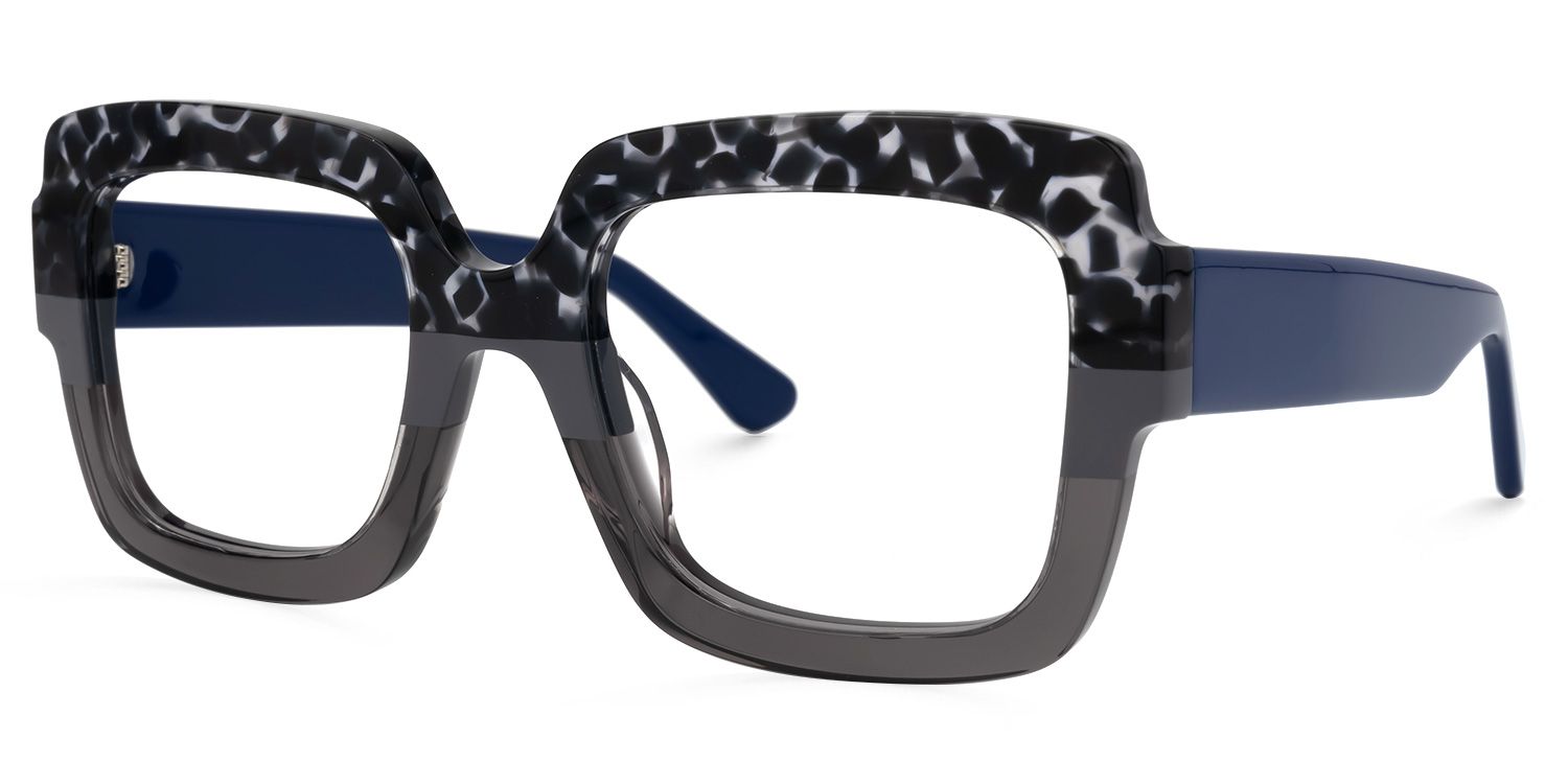 Rectangle Two-tone Eyeglasses | Vooglam.com Front View