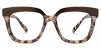 Britney - Square Animal Eyeglasses | Vooglam Angle View
