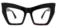 Bobbie - Rectangle Tortoise Eyeglasses | Vooglam Angle View