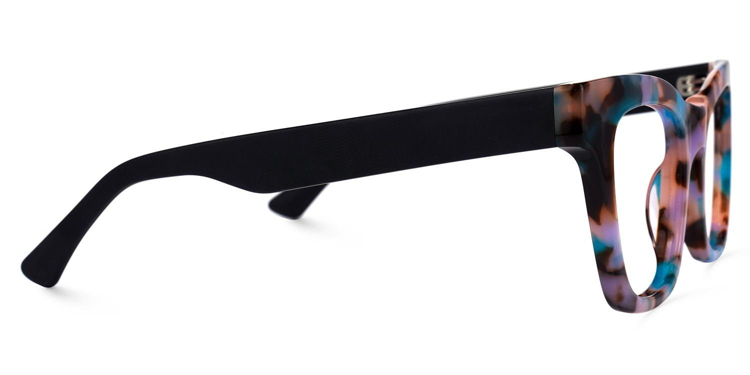 Stevens - Rectangle Floral Eyeglasses | Vooglam 4