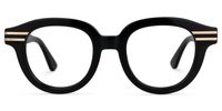 Round Black Eyeglasses | Vooglam.com Angle View