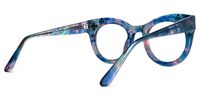Dembo - Round Floral Eyeglasses | Vooglam Side View