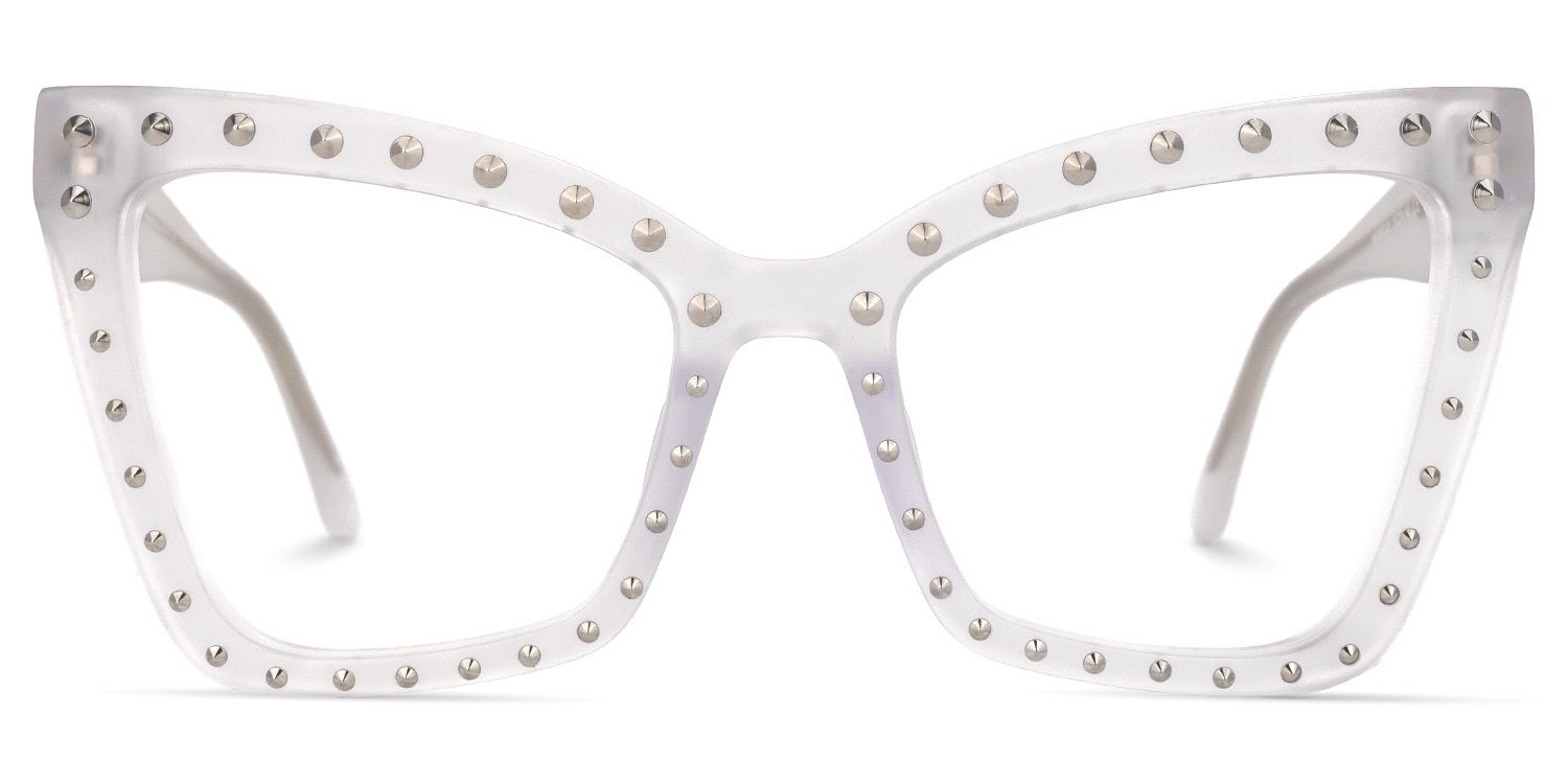 Square Crystal Eyeglasses | Vooglam.com Angle View