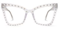 Square Crystal Eyeglasses | Vooglam.com Angle View