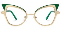 Rainey - Cat Eye Gold Eyeglasses | Vooglam Angle View