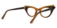 Debra - Cat Eye Brown Eyeglasses | Vooglam Side View