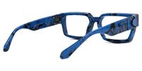 Rectangle Blue Eyeglasses | Vooglam.com Side View