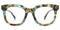 Square Green Eyeglasses | Vooglam.com Angle View