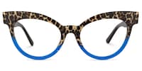 Dalia - Cat Eye Blue Eyeglasses - 1