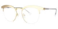Browline Gold Eyeglasses | Vooglam.com Front View