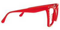 Cyndi - Square Red Eyeglasses | Vooglam 